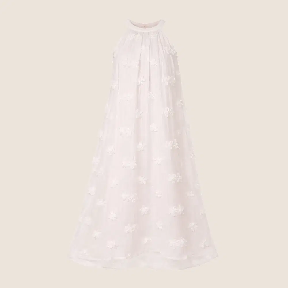 Halterneck Cotton Flower Dress Selected by AVIANI