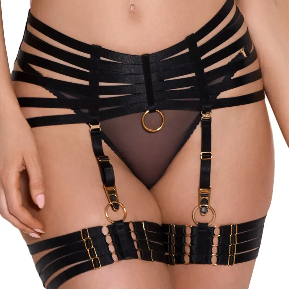 Webbed Elastic Garter Adjustable, 1 Par - BORDELLE